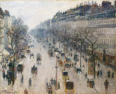The Boulevard Montmartre on a Winter Morning Camille Pissarro